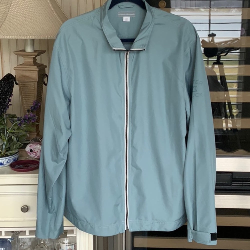 MENS LIGHTWEIGHT JACKET Cutter and buck CB Weathertec blue large spring …